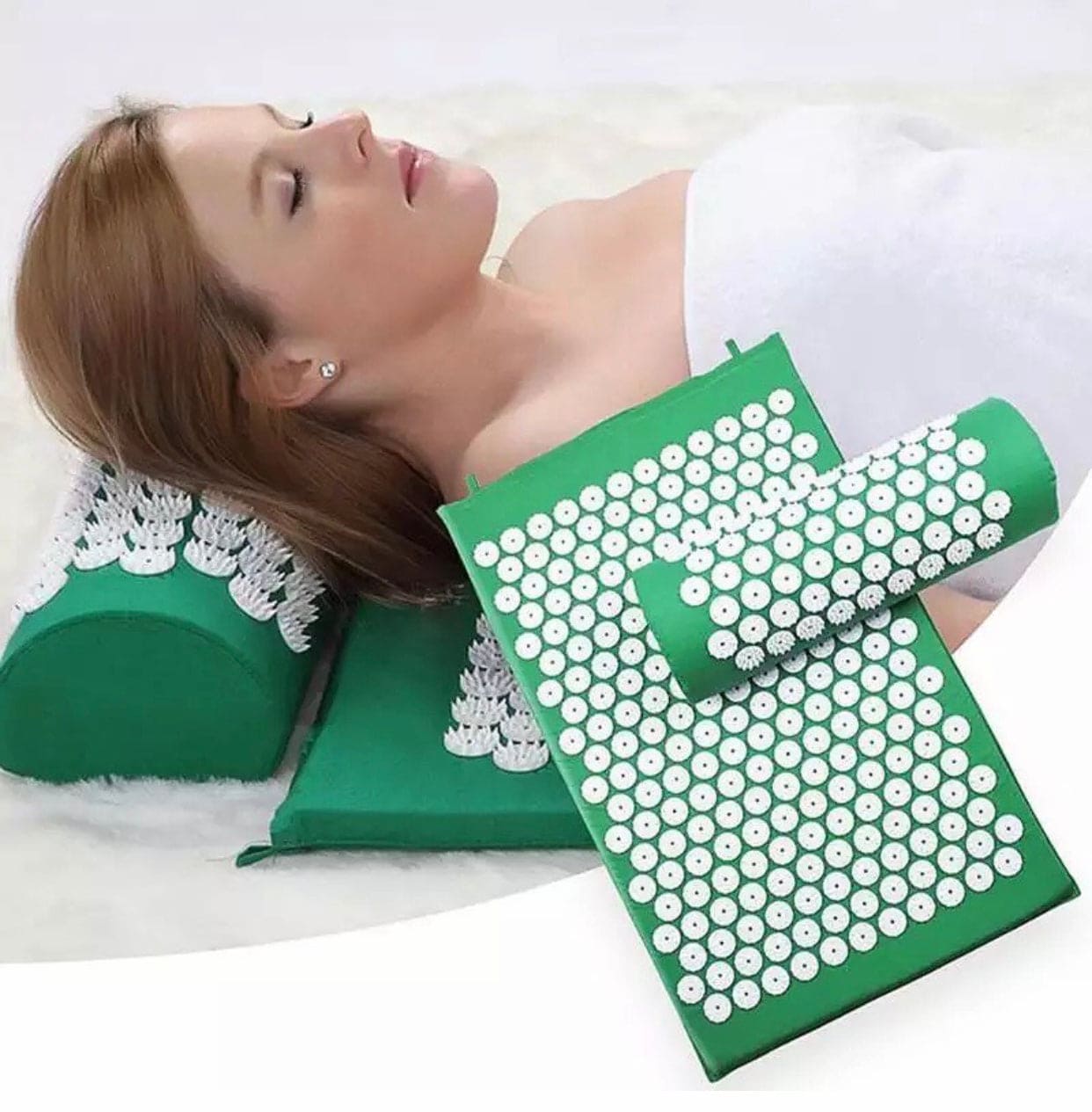 Acupressure Stress Relief Fitness Yoga Mat, Mat and Pillow Set for Back/Neck Pain Relief, Acupressure Mat For Trigger Point Massage Acupressure Stress Relief Fitness Yoga Mat, Mat and Pillow Set for Back/Neck Pain Relief, Acupressure Mat For Trigger Point Massage